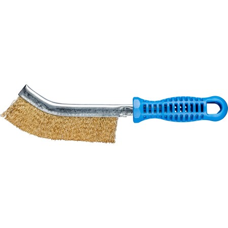 Metal PSF Scratch Brush - .012 Brass Wire, Plastic Handle